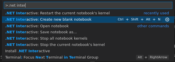 Create new notebook